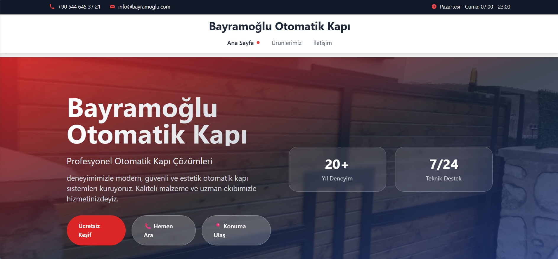 Bayramoğlu Otomatik Kapı Projesi